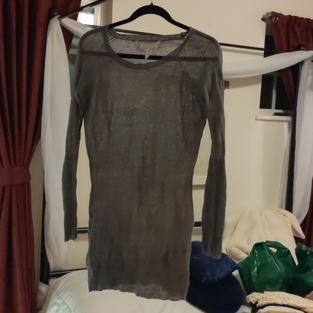 Sheer sweater dress